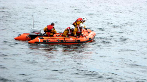 Humpback being cut free by Fethard RNLI 21/06/09 � Chris Maguire